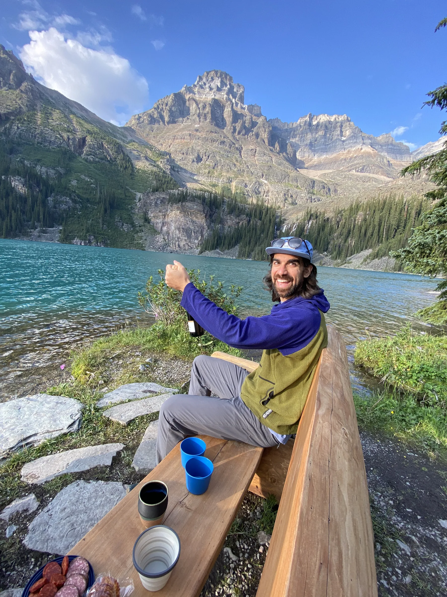Daniel at Lake O'Hara in summer 2022, the trip that started Schnerp